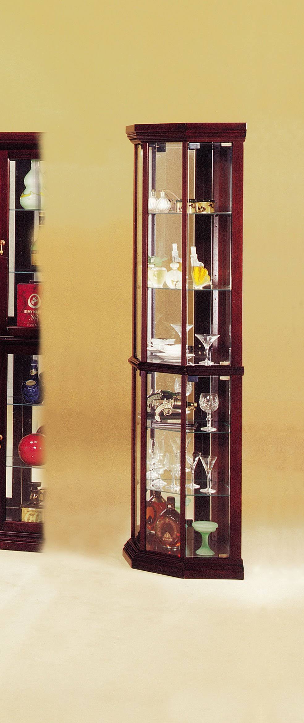 Cherry Glass Curio Cabinet E9069