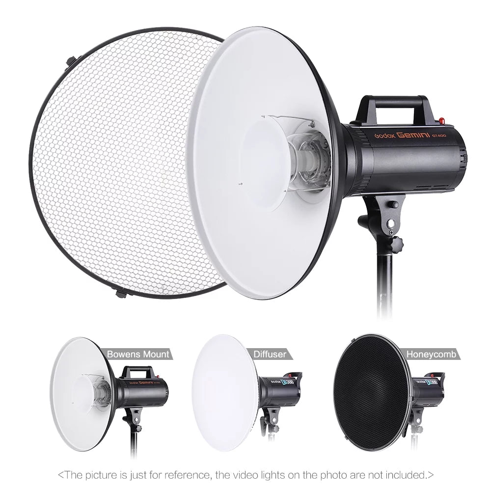 41cm Speedlite Strobe Diffuser Beauty Dish Lampshade with Reflector Honeycomb Soft Cloth O602