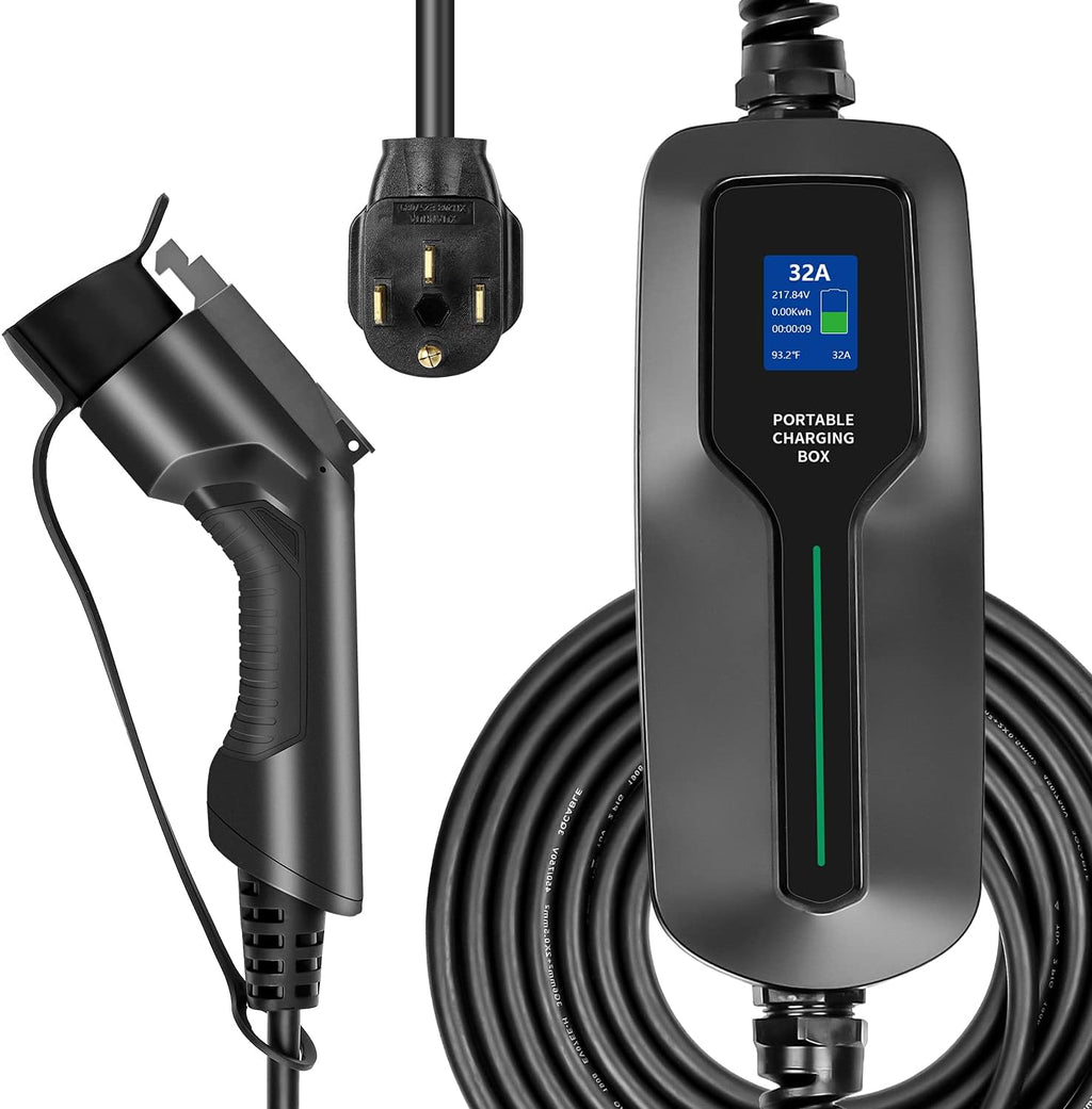 Level 2 EV Charger 32A 220-240V NEMA 14-50 Plug SAE J1772 25ft I47225