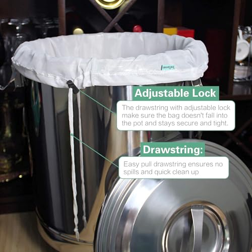 Extra Large Reusable 2 Pack 250 Micron Fine Mesh Brew Bags M9142