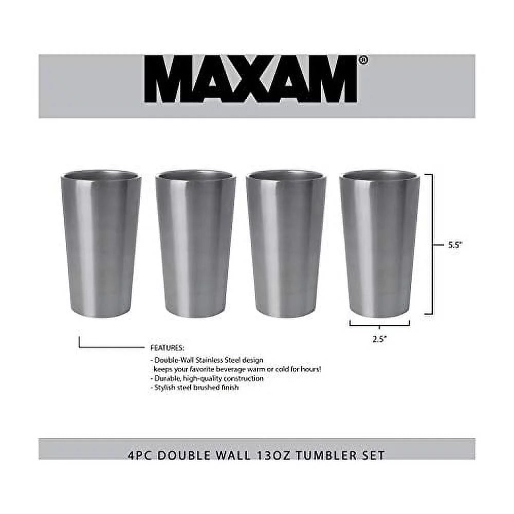4 Piece Double Wall Stainless Steel Tumbler Set I1524