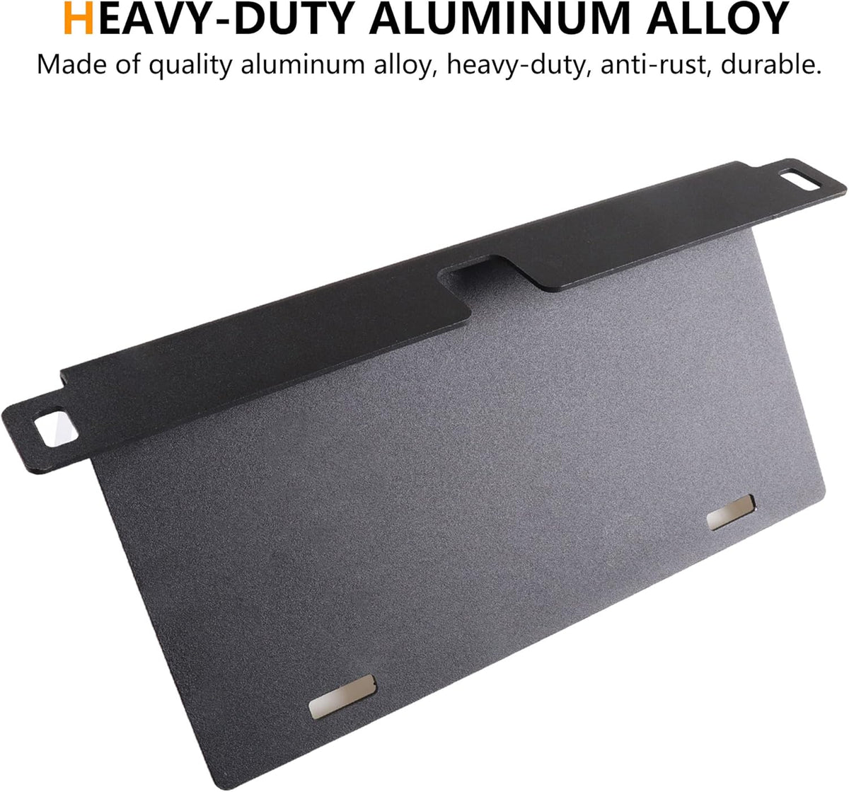 Black Aluminum Alloy Front License Plate Frame Pack of 2 X48242