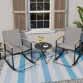 Light Gray 3 Pieces Patio Rocking Bistro Set L21485