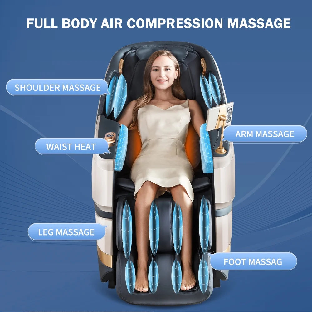 4D Massage Chair with Extendable Footrest C4419