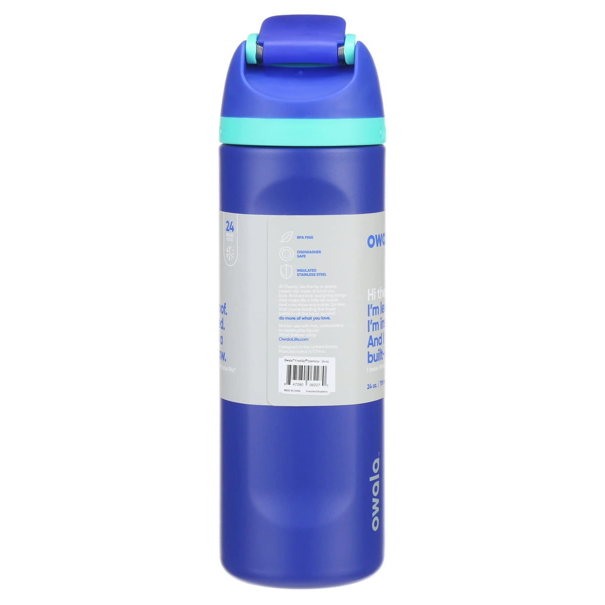 24oz Black Stainless Steel Water Bottle U550