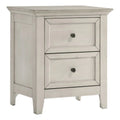 White 2 Drawer Wood Nightstand M744755