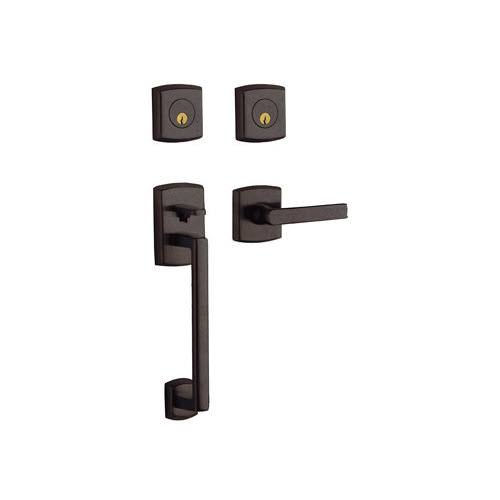 Left Handed Soho Sectional Double Cylinder Handleset Polished Brass W68600