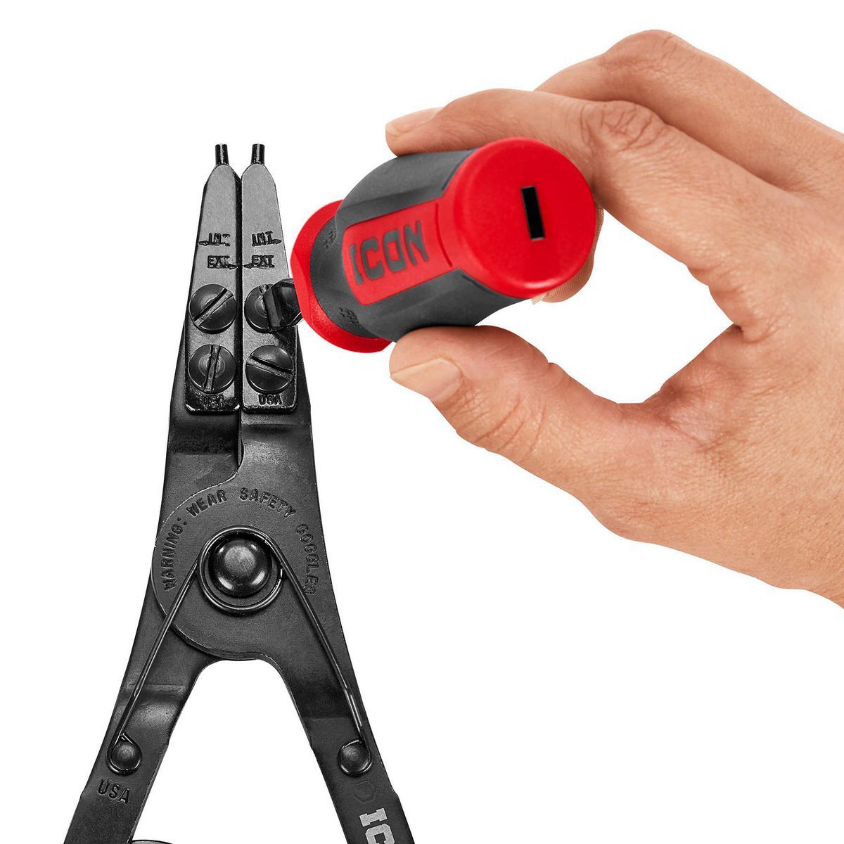 Ratcheting Retaining Ring Pliers Set with Replaceable Tips B648179