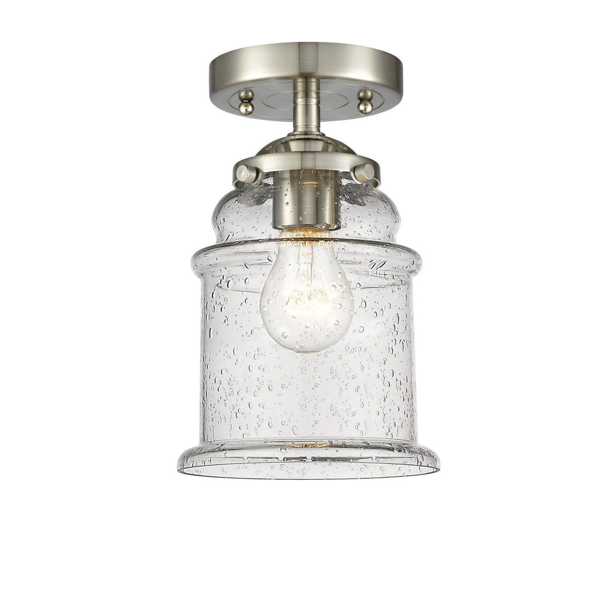 Brushed Satin Nickel 1 Light Semi-Flush Mount H16312