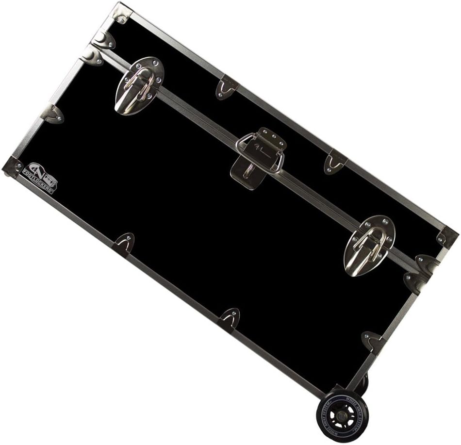 Large 32 x 18 x 16.5 Inches Lockable Footlocker with Wheels T636