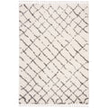 Moroccan Fringe Shag Ivory / Grey Rug J675571