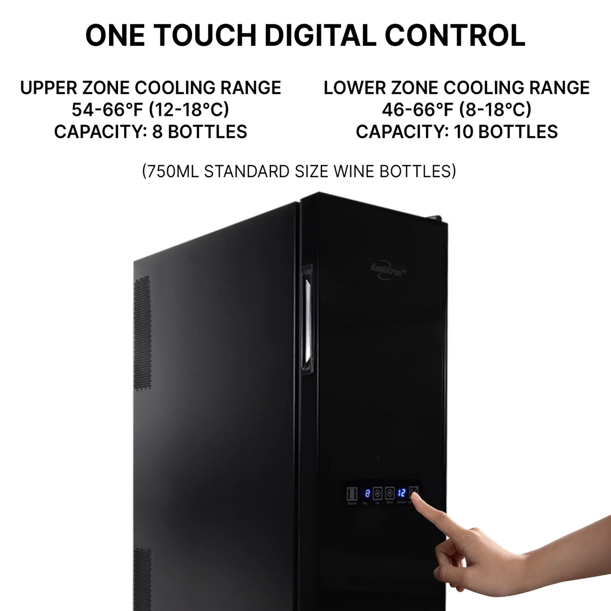 18 Bottle Dual Zone Wine Cooler A812813