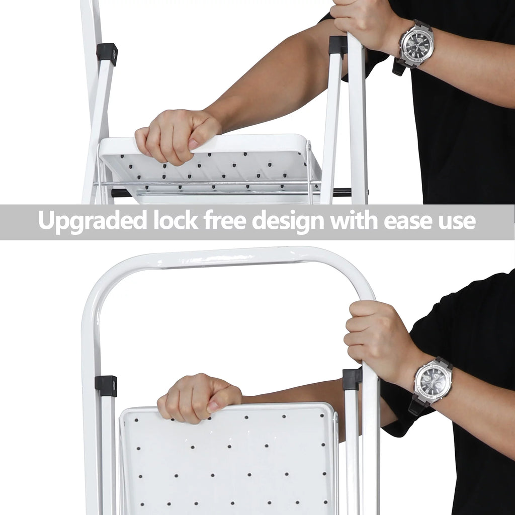4 Step Ladder with Handgrip and Wide Platform Steps W35568