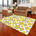 Yellow Grey Geometric Carpets I68171