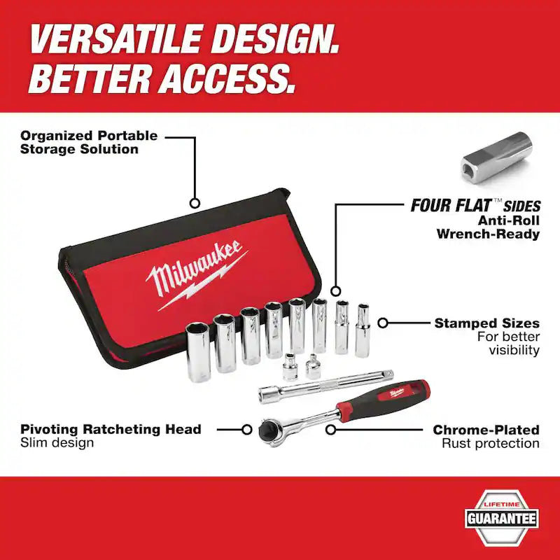 SAE Ratchet & Socket Set 12-Piece Q4346