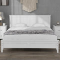 White King Size Solid Wood Platform Bed X6479