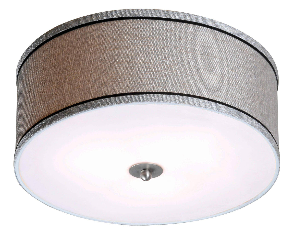 2 Light Flush Mount Brushed Steel C506144