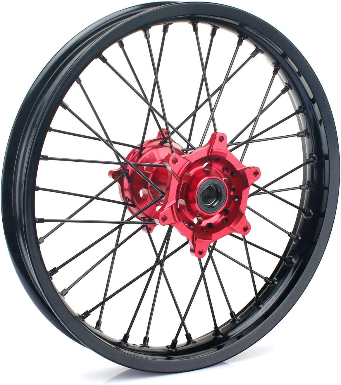 Front 21" Rear 18" Wheel Complete Set Red Hubs Rims Spokes Y570267