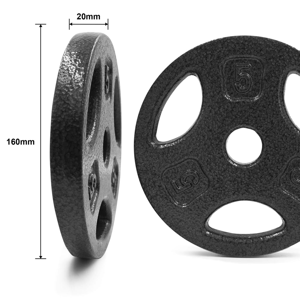 5lb Black Cast Iron Weight Plate T73569
