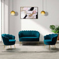 Teal Polyester 3 Piece Living Room Set V95614