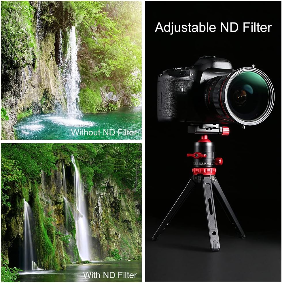 49mm Variable Fader ND2-ND32 ND Filter and CPL Circular Polarizing Filter 2 in 1 Pack of 2 S302993