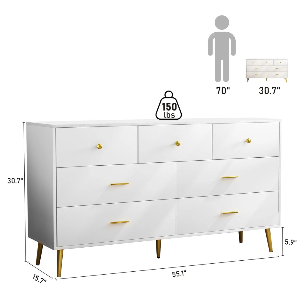 Black 3 Drawer Wood Dresser J577