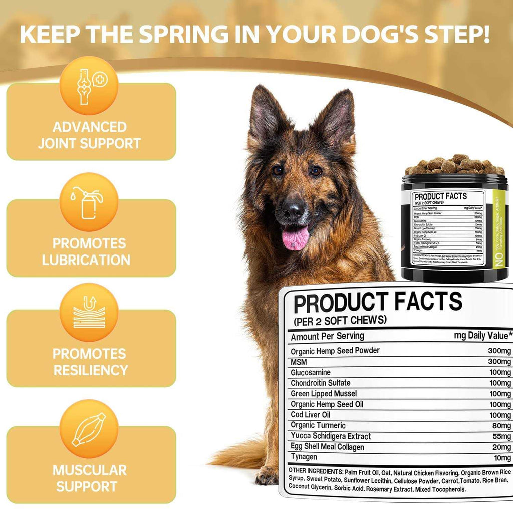 Hemp Hip and Joint Supplement for Dogs P925062