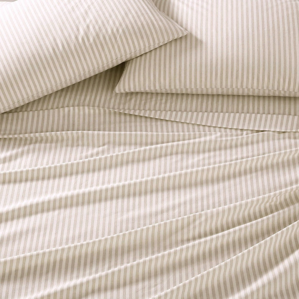 Beige Percale Sheet Set, Twin K891779
