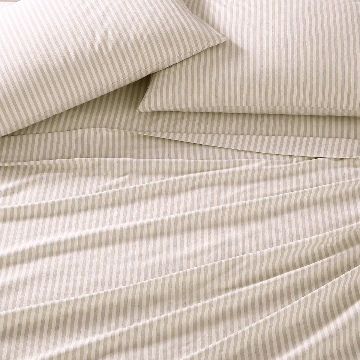 Beige Percale Sheet Set, Twin K891779