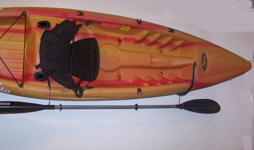 Yellow Folding Kayak Rack Roof Top and Wall Carrier Bundle V138