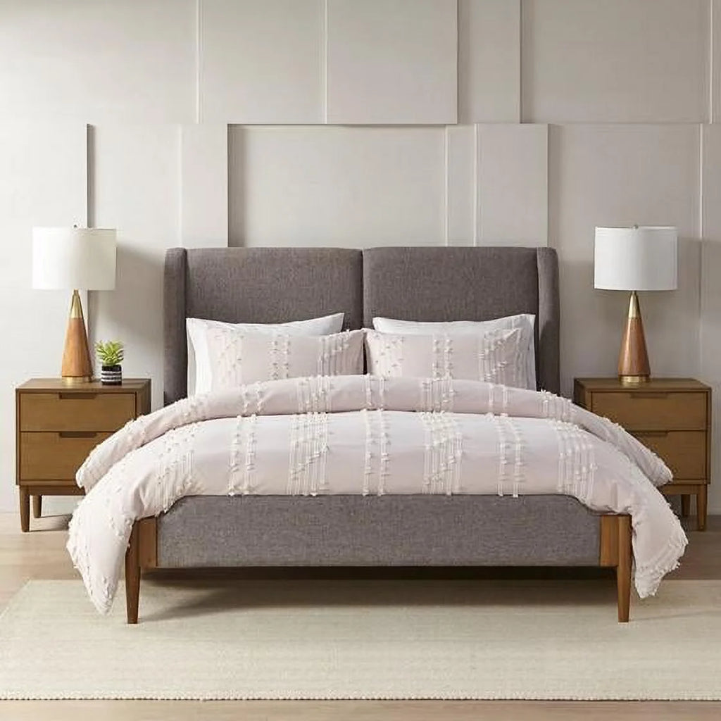Brown King Size Upholstered Bed V69471