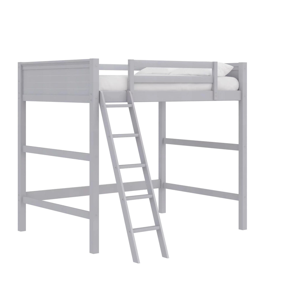 Full Size Loft Bed with Ladder, Gray J358817