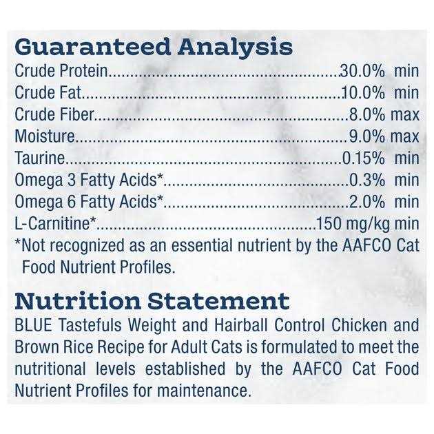 Blue Indoor Hairball & Weight Control Adult Cat Dry Food S924