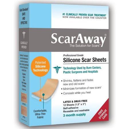 Silicone Scar Treatment Sheets 12 ea (Pack of 6) J84739