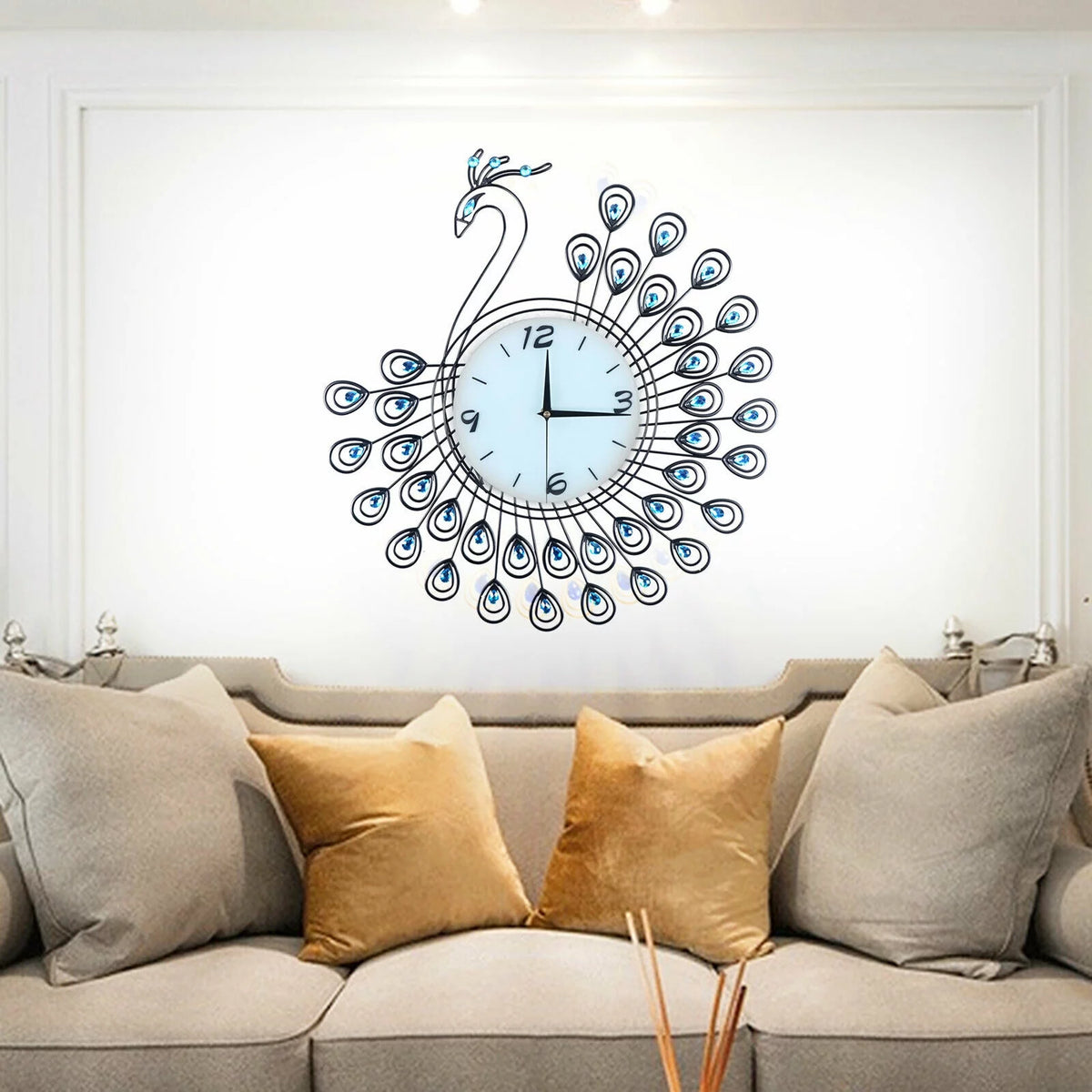 20" 3D Metal Crystal Wall Clock Z5371
