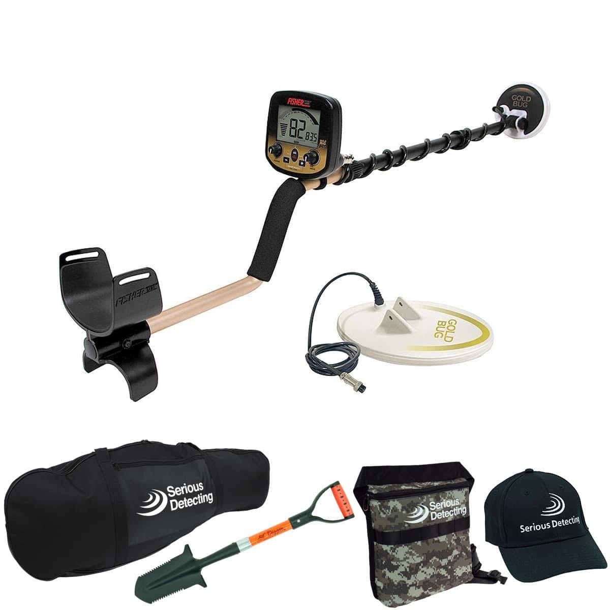 Metal Detector Bundle with Coil Pack, Shovel, Carry Bag A91923