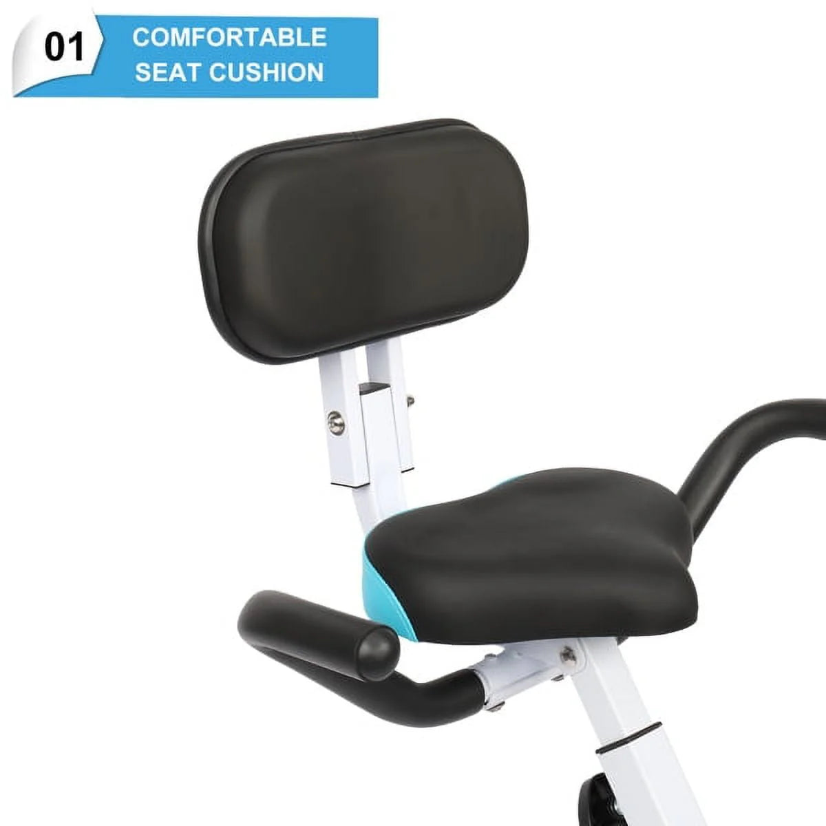 Foldable Indoor Exercise Bike 300LB Capacity 8-Level Magnetic Resistance U997580