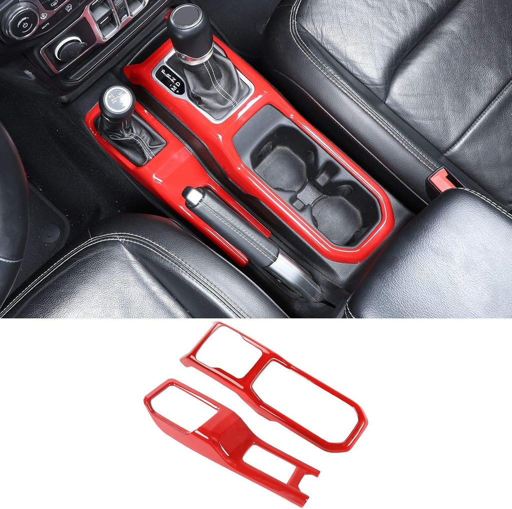 Red Four-Wheel Drive Gear Shift Panel Cover Trim Pack of 2 C9422