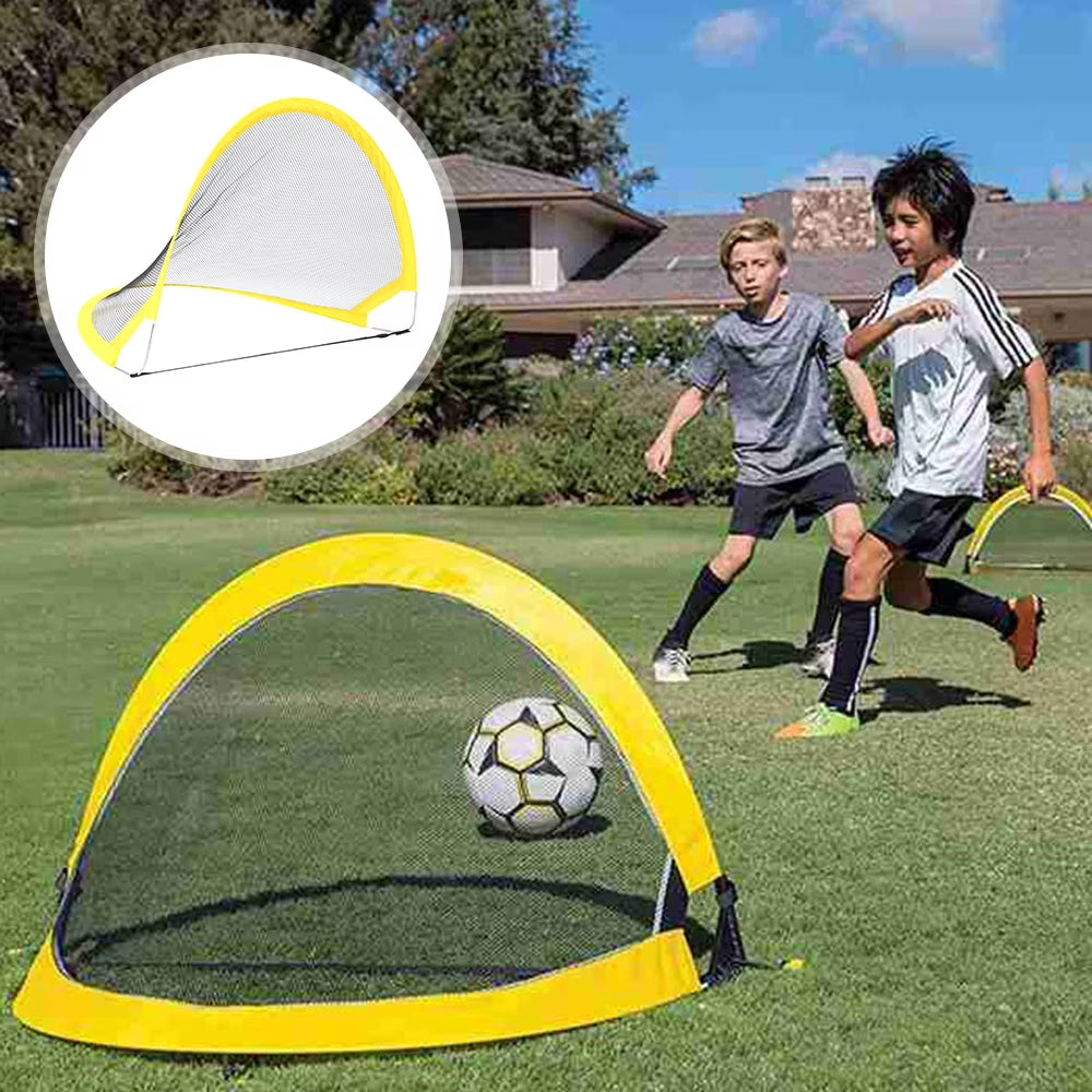 2Pcs Portable Foldable Dome Shaped Football Goals with Inflatable Ball and Air Pump G294