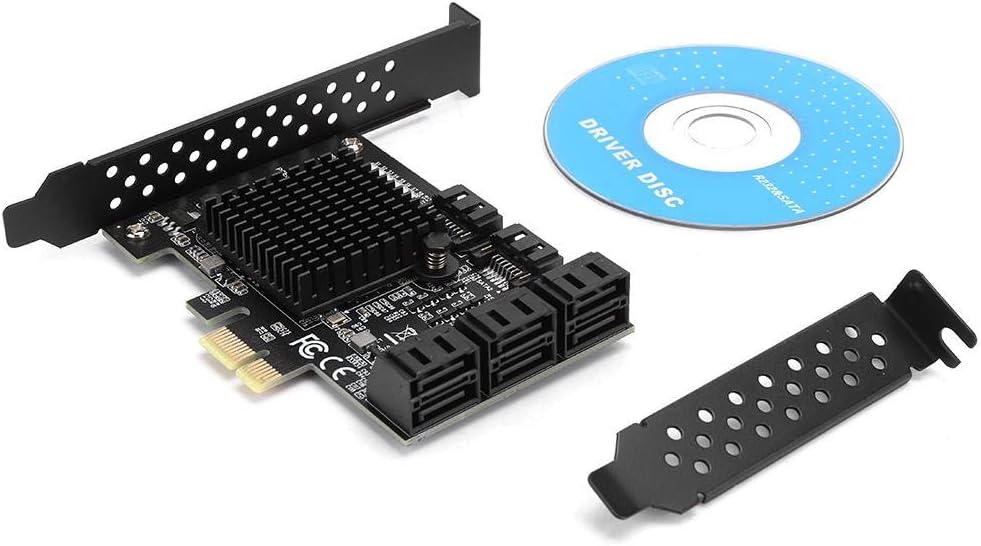 8 Port PCI-E to SATA3.0 Controller Card Adapter Pack of 2 V334955