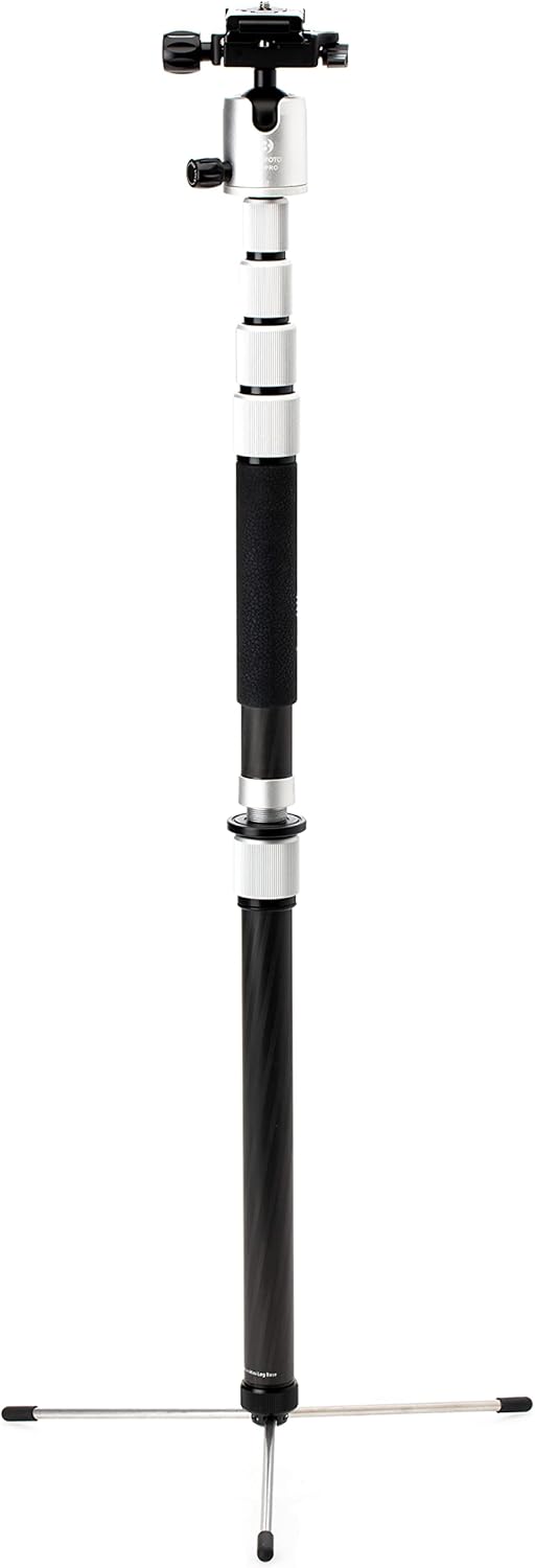 Silver 1 Series Carbon Fiber Travel Tripod with Ballhead and Monopod D18002