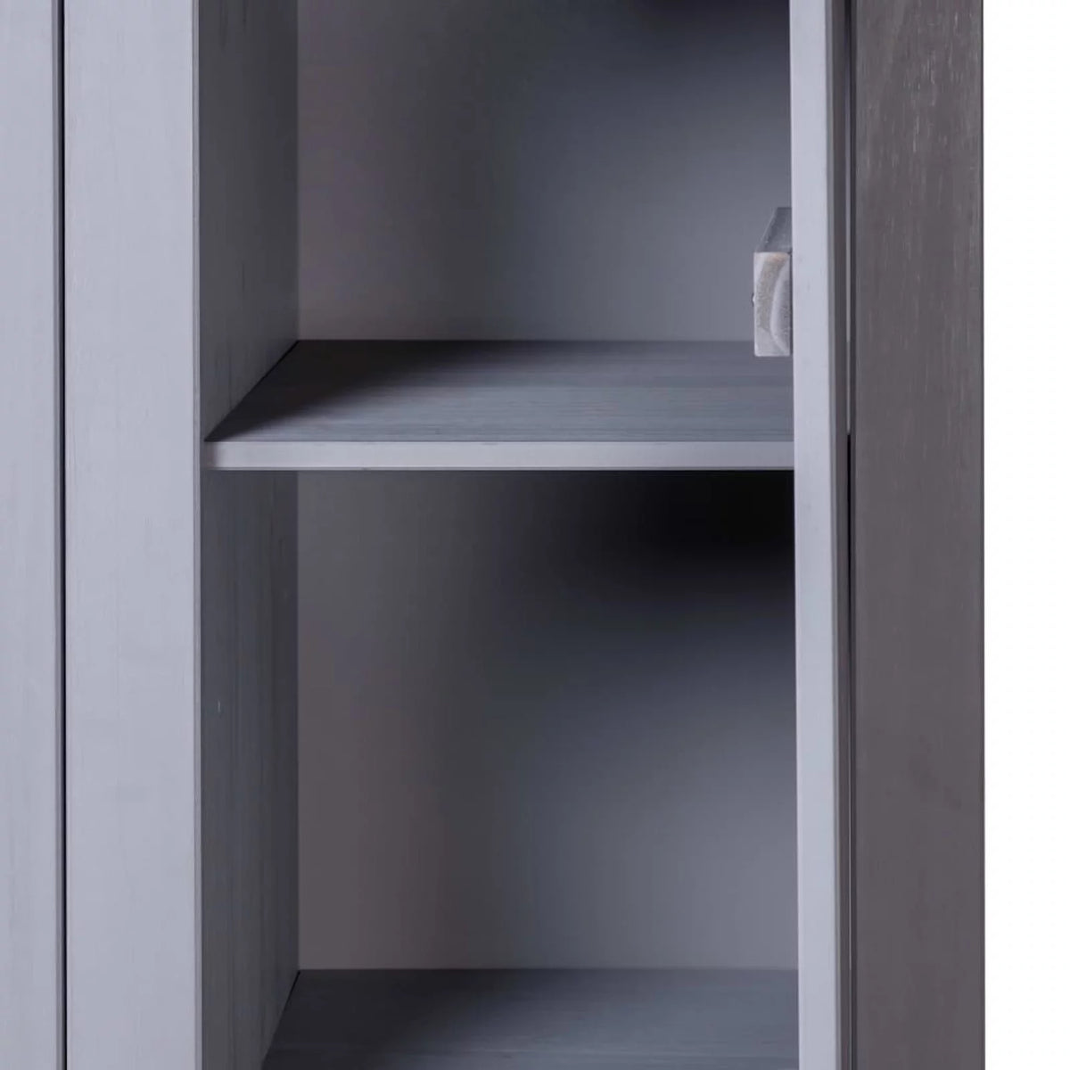 3-Door Gray Pine Wardrobe M715