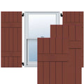 2-Pack 18-in W x 46-in H Country Redwood Board and Batten Wood Western Red Cedar Exterior Shutters K114