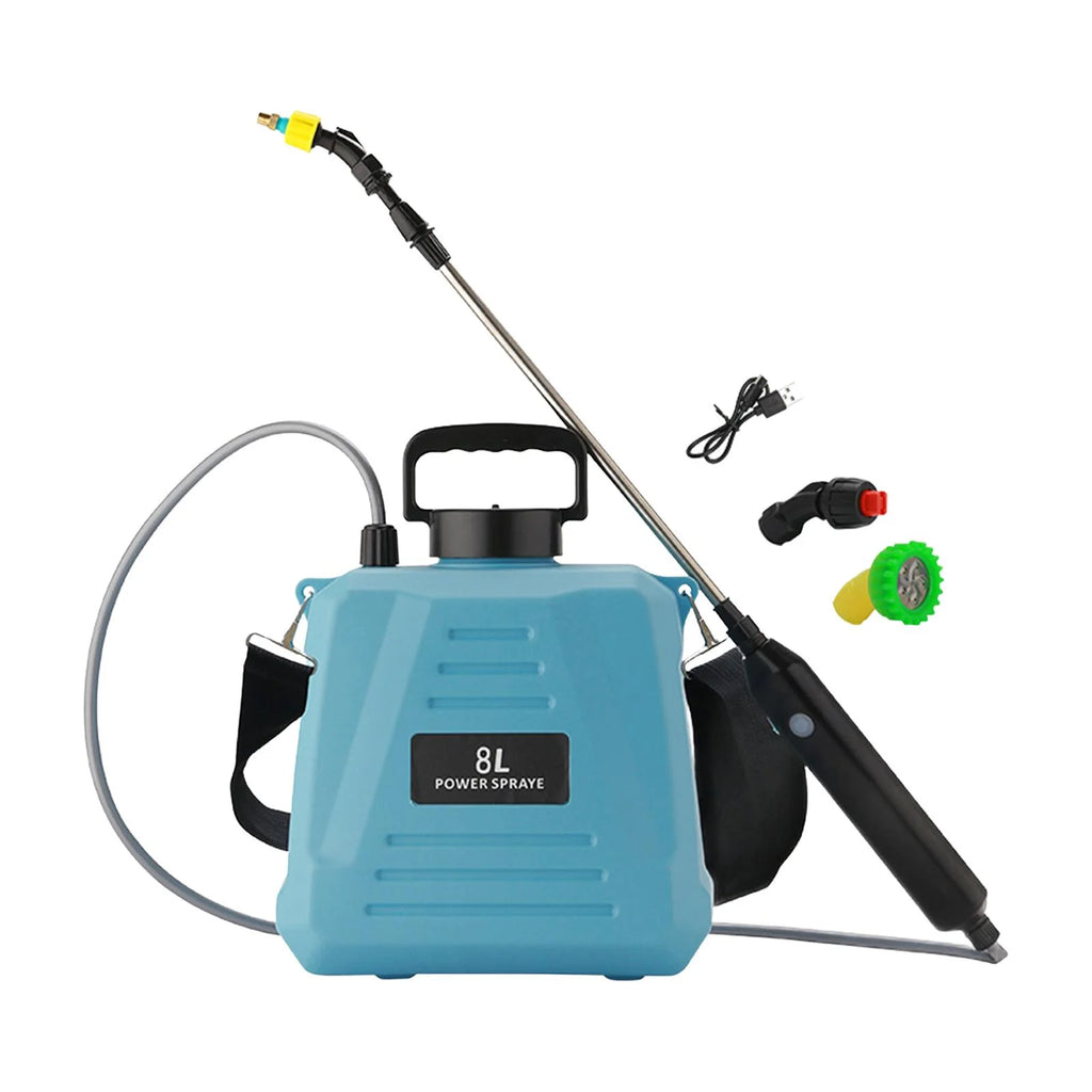 Blue 8 L Electric Garden Sprayer with Shoulder Strap L40067