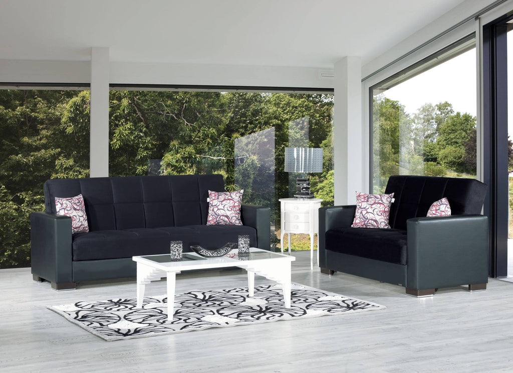 Black Loveseat B598