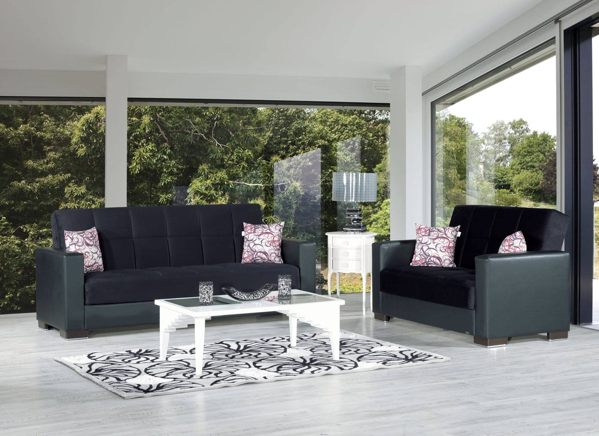 Black Loveseat B598