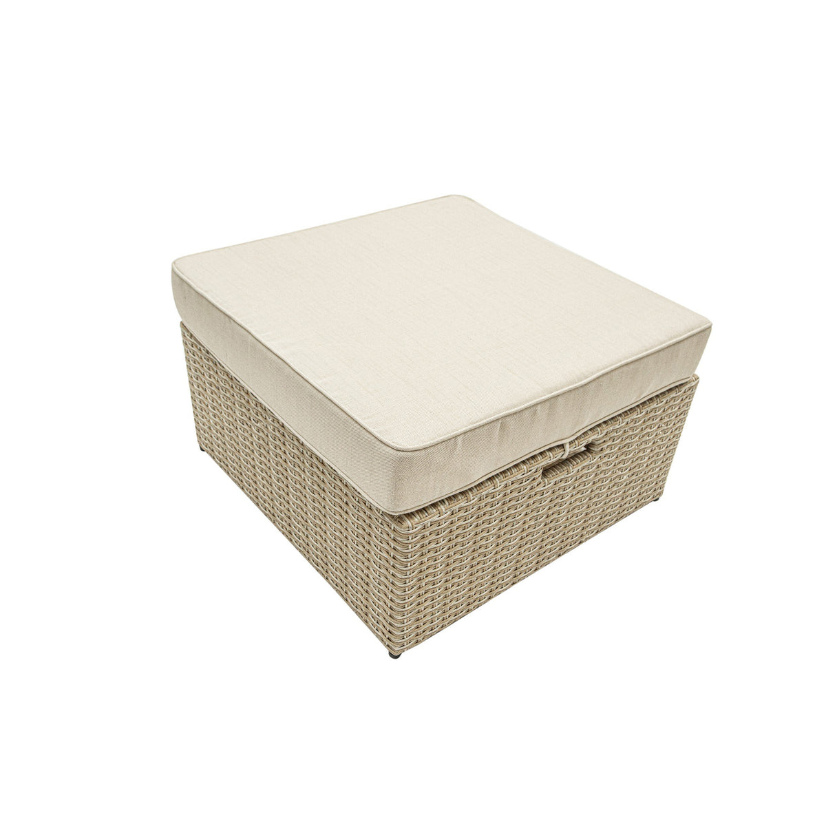 Outdoor Wicker Patio Sofa with Canopy & Ottoman Set B662