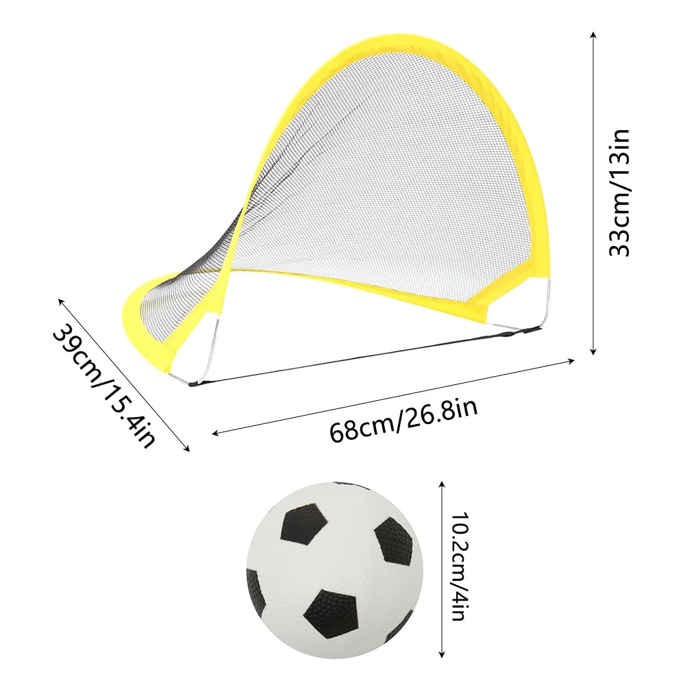 2Pcs Portable Foldable Dome Shaped Football Goals with Inflatable Ball and Air Pump G294